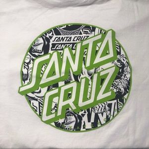 Santa Cruz Flier Dot White T-Shirt
